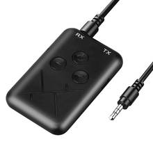 Áudio estéreo 3.5mm áudio sem fio bluetooth-compatível 4.2 transmissor receptor 2 em 1 adaptador para tv carro alto-falante música 2024 - compre barato