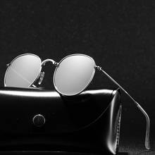 Gafas de sol polarizadas redondas para hombre y mujer, lentes polarizadas de marca de diseñador, con montura de Metal, negras, para conducir 2024 - compra barato