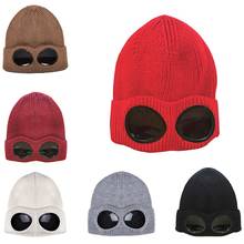 Sports Ski Snow Cap Eye protection Wool Knitted Goggles Thermal Warm Winter Heat Keeper Ear Cold Protector Sports Cap 2024 - buy cheap