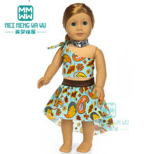 Ropa para muñeca que se adapta a muñeca americana de 18 pulgadas, vestido sin hombros, vestido de princesa para niña, zapatos 2024 - compra barato