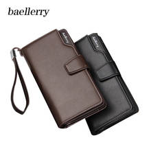 Baellerry 2018 Fashion Brand Men Wallets PU Leather Long Purse Wallet Male Clutch Zipper Wallet Men Business Male Wallet Coin 2024 - buy cheap