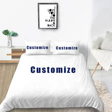 Juego de ropa de cama personalizable, funda nórdica con estampado 3D de cualquier imagen, doble, individual o individual 2024 - compra barato