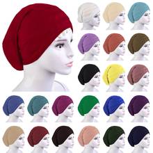 Платок под шарф, мусульманский женский тюрбан, головной убор, хиджаб, внутренняя шапка, мусульманский платок для выпадения волос, однотонный головной платок 2024 - купить недорого