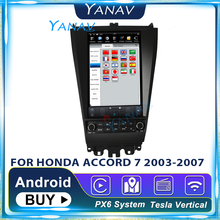 Radio con GPS para coche, reproductor Multimedia con Android, 2Din, DVD, vertical, receptor estéreo, para HONDA ACCORD 7, Tesla, 2003-2007 2024 - compra barato