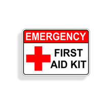 Забавный аварийный набор для первой помощи Наклейка Виниловая аппликация OSHA безопасность красный 1-й логотип с крестом этикетка 2024 - купить недорого