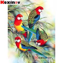 Kexinzu New 5D Full DIY Square/Round Drill Diamond Painting "Red parrot" 3d Diamond Embroidery Cross Stitch Decor Gift K@4445 2024 - buy cheap