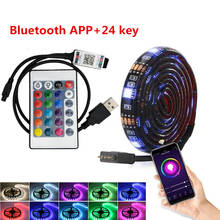 LED Strip 1m 2m 3m 4m 5m WIFI Bluetooth APP 24 key RGB USB Led Light Strip 5V TV Background Waterproof 5050SMD With white lights 2024 - buy cheap