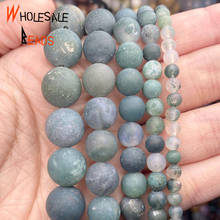 4/6/8/10/12mm Natural Dull Polish Moss Agates Stone Round Spacer Loose Beads For Jewelry Making Diy Bracelet Accessories 2024 - buy cheap