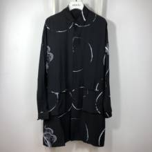 Camisa masculina casual gótica i3 seak, manga longa, hip hop, outono, larga, moda de rua 2024 - compre barato