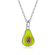 Silverhoo 925 prata esterlina colar para mulheres jóias finas de alta qualidade zircão luxo lady abacate colar novos produtos 2024 - compre barato