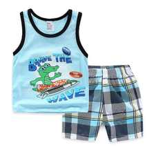 New Dinosaur Childen Night Wear Infantil Pajamas Summer Underwear Toddler Boy Sleepwear Pijama Kids Sleeveless Shorts Clothes 2024 - buy cheap