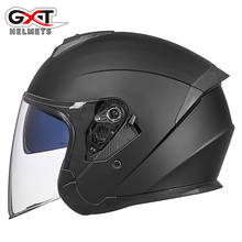 New GXT 703 Motorcycle helmet Double visor Motorbike helmet Half face Moto Crash Helmet Casco Size M  L  XL 2024 - buy cheap