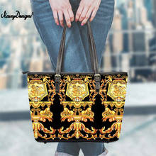 Женская винтажная сумка noisyдизайнерские сумки золотого цвета, роскошный Европейский узор, летняя сумка с короткими ручками, женская модная сумка на плечо 2024 - купить недорого