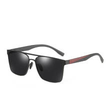 Мужские поляризованные солнцезащитные очки Logorela Design JM0021, Винтажные Солнцезащитные очки в квадратной оправе, квадратные солнцезащитные очки TR90, эластичные очки UV400 2024 - купить недорого