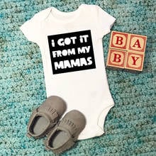 Lesbian Bodysuit Lesbian Moms I Got It From My Mamas Two Mommies LGBT Baby Outfit Two Moms Baby Shower Gift Drop Ship 2024 - buy cheap