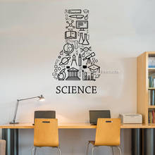 Decalque de parede educação de ciências, adesivo de vinil para escola, arte para casa, mural criativo, interior de sala de aula, decoração de parede lc1461 2024 - compre barato