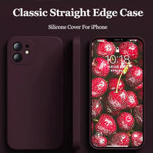 Case For iPhone 12 11 Pro Max XR X XS Max 7 8 Plus 12 Mini SE 2020 Case New Classic Straight Edge Silicone Cover For iPhone 12 2024 - buy cheap