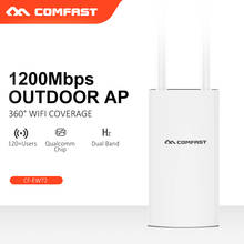 Comfast-roteador de wi-fi 300m 1200 mbs 802.11ac, dual band, sem fio ao ar livre, roteador ap, 2.4 + 5.8ghz, ponte cpe, ponto de acesso wifi 2024 - compre barato