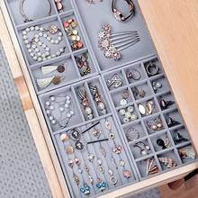 Multi Grids Velvet Jewelry Trays Display Organizer Ring Earring Button Pendant Storage Showcase Bracelet Removable Tray 2024 - buy cheap