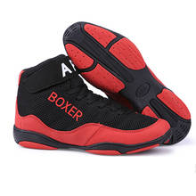 Taobo sapatos de boxe profissional para homens e mulheres, tênis leves de treinamento, com sola de amarrar 2024 - compre barato