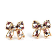 Girl cute bow color earrings 1 pair of stylish pretty bow earrings earrings ladies party gift серьги женские kolczyki #40 2024 - buy cheap