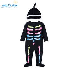 Newborn Baby Rompers Cotton boys girls Hallowmas Bone Rompers Baby Clothing Baby Long Sleeve jumpsuit unisex 0-18M ppy501 2024 - buy cheap