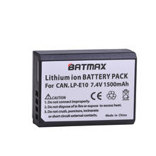 Batmax 1500mAh LP-E10 LP E10 Digital Camera Battery for Canon EOS Rebel T3 T5 T6 Kiss X50 Kiss X70 EOS 1100D EOS 1200D EOS 1300D 2024 - buy cheap