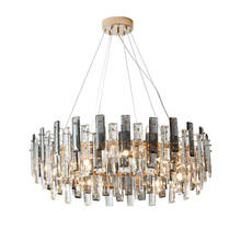 Lámpara colgante de hierro y cristal para comedor, luminaria LED de suspensión de diseño, redonda, Art Deco 2024 - compra barato
