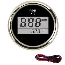 52 mm Engine Tachometer  0~9990 RPM Display Digital Tachometer for Car Truck Boat Tacho Gauge with Hourmeter 2024 - buy cheap