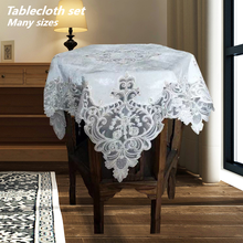 Europeu veludo bordado guarnição praça toalha de mesa conjunto quarto sala estar estudo escritório mesa café cobrir pano festa decoração 2024 - compre barato