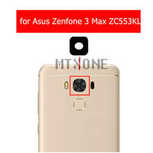 Asus zenfone 3 max zc553kl peça para câmera traseira, vidro de lente da câmera traseira com cola de 3 m, peça de reposição 2024 - compre barato
