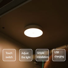 Luz LED nocturna para armario, lámpara de pared recargable por USB, atenuación táctil, para dormitorio, armario, sala de estar, pasillo, cocina 2024 - compra barato