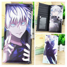 Jujutsu Kaisen Wallet Gojo Satoru Itadori Yuji Long Wallets Purse High Quality PU Leather anime Notecases 18.2*9cm 2024 - buy cheap