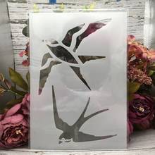 29*21cm A4 Swallow DIY Layering Stencils Wall Painting Scrapbook Coloring Embossing Album Decorative Template 2024 - buy cheap