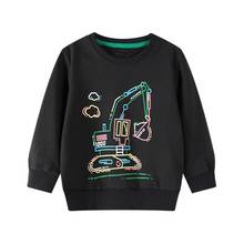 Свитер для мальчиков на весну и осень международная торговля детская хлопковая футболка с длинным рукавом пуловер для малышей Повседневный Топ для мальчиков 2024 - купить недорого