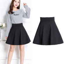 Falda corta de talla grande para mujer, Falda plisada de cintura alta, estilo coreano elegante, de talla grande 3XL, para verano, 2019 2024 - compra barato