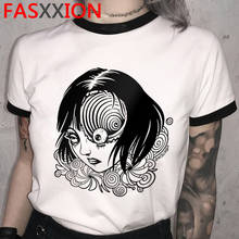 Junji Ito top tees summer top men graphic tees vintage white t shirt kawaii t shirt clothes ulzzang couple clothes 2024 - buy cheap