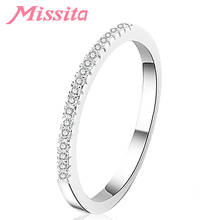 MISSITA 100% 2019 New Fashion Trendy Single Row Crystal Rings For Women Girls Gift Brand Jewelry Engagement anillos mujer 2024 - buy cheap