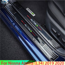 For Nissna Altima (L34) 2019 2020 Car Accessories Stainless Steel Inside Door Sill Panel Scuff Plate Kick Step Trim Cover  2024 - buy cheap