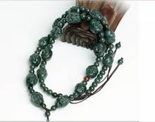 Wonderful Bottle Green Jade 18 arhat Bead Hanging Carven Lucky Shaman Bead Necklace Churinga 2024 - buy cheap