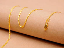 Cadena de eslabones para colgante de oro amarillo de 18 ", accesorio para collares, 18K, GF, envío rápido, 5 uds. 2024 - compra barato