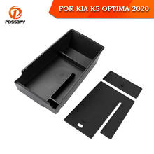 POSSBAY Car Center Storage Box Armrest Box Black Arm Rest Storage Glove Holder Plate Interior Accessories for Kia K5 Optima 2020 2024 - buy cheap
