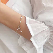 UMKA Fashion Bow Bracelet with Matching Pendant Bangles Pearl Rhinestone Jewelry for Women 2021 2024 - buy cheap