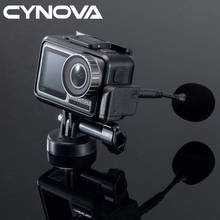 Cynova adaptador para câmera de ação dji osmo, adaptador lighting de 3.5mm para câmera de ação osmo que aprimora a qualidade de som e carregamento de dados 2024 - compre barato
