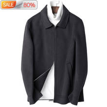 Chaqueta de lana de doble cara para Hombre, Abrigo corto de lana, P-JK00601, ND132A, Otoño e Invierno 2024 - compra barato