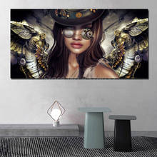 Póster de Steampunk Angels con gafas, pintura Sexy Gir sobre lienzo, arte de pared para dormitorio, decoración del hogar, imágenes 2024 - compra barato