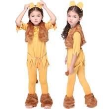 Halloween Costumes for Kids Childrens Lion Cosplay Sets Girls Dance Party Fancy Show Performance Costume Animal Cosplay Clothes 2024 - buy cheap