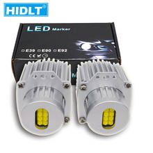 HIDLT  80W White LED Angel Eyes Halo Ring Marker Error Free LED Bulbs For Auto Headlight E90 E91 3 Series 320 325i 328i 335i 2024 - buy cheap