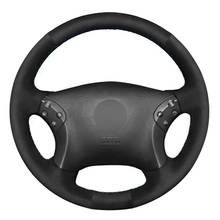 DIY Hand-stitched Black Soft Suede Car Steering Wheel Cover For Mercedes Benz W203 C-Class 2001 2002 2003 2004 2005 2006 2007 2024 - buy cheap