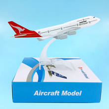 QANTAS-avión aéreo de juguete para adultos y niños, Modelo 1:400 de 16CM, 747 B747-400, regalo de colección de recuerdo 2024 - compra barato